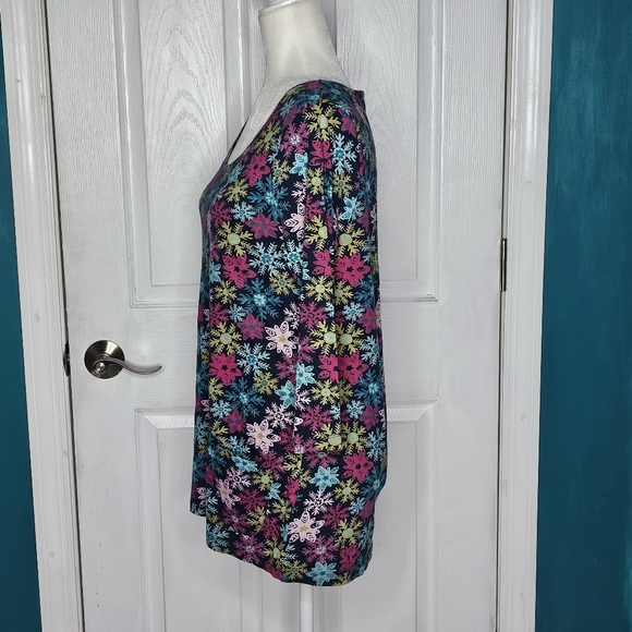 UK Brand Mistral Snowflake Tunic Top Size 10 US - Picture 5 of 11